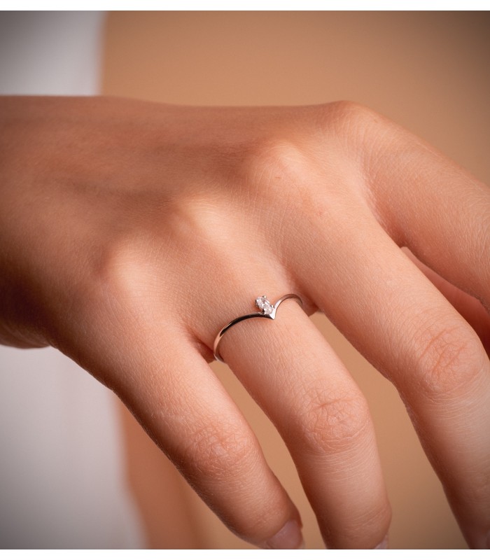 Diamantring für Damen aus 750er/18K Weißgold – Ringe mit Edelstein – online kaufen
