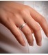 Alliance pour femme. Bague Perugia 18 carats or blanc. Alda Joyeros.