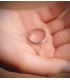 Anillo compromiso novia. Alianza de matrimonio oro blanco 18 kilates.