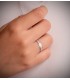 Anillo compromiso novia. Alianza de matrimonio oro blanco 18 kilates.