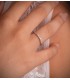 Anillo compromiso Aisha 0.160 Qtes. Oro blanco 18K sortija boda novia