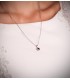 Ciondolo Idril oro bianco 18kt diamanti e zaffiro
