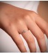 Bague Bacall Or Blanc 18K Aigue-Marine et Diamants