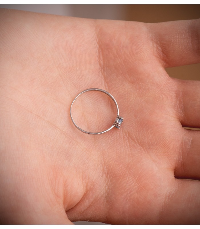Anello Topazio oro bianco 18kt Turner | Anelli da donna con pietre semi preziose
