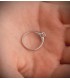 Anello solitario zircone oro bianco 18kt | Anelli di fidanzamento ALDA