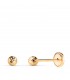 Pendientes oro amarillo Annunziata bola tallada 3 mm 18 Ktes