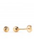 Clous d'oreilles or jaune Annunziata 4 mm 18 Carats