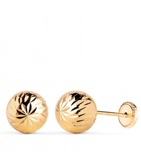 Boucles d'oreilles or jaune Annunziata 8 mm 18 Carats