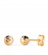 Pendientes oro amarillo Annunziata 5mm bola tallada 18 Ktes