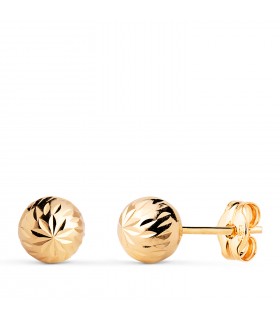 Orecchini sfere Annunziata oro giallo 18kt 6mm