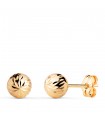 Boucles d'oreilles boules Annunziata or jaune 18K 6mm