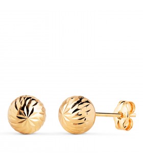 Orecchini sfere Annunziata oro giallo 18kt 7mm