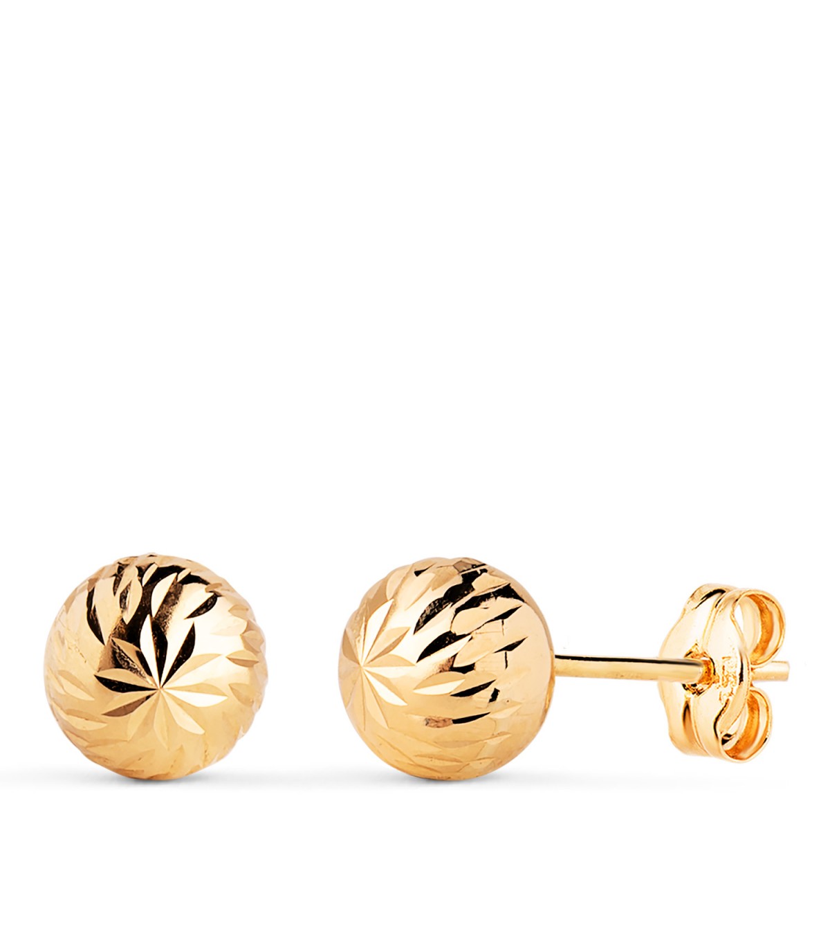 Boucles d'oreilles boules Annunziata or jaune 18K 7mm