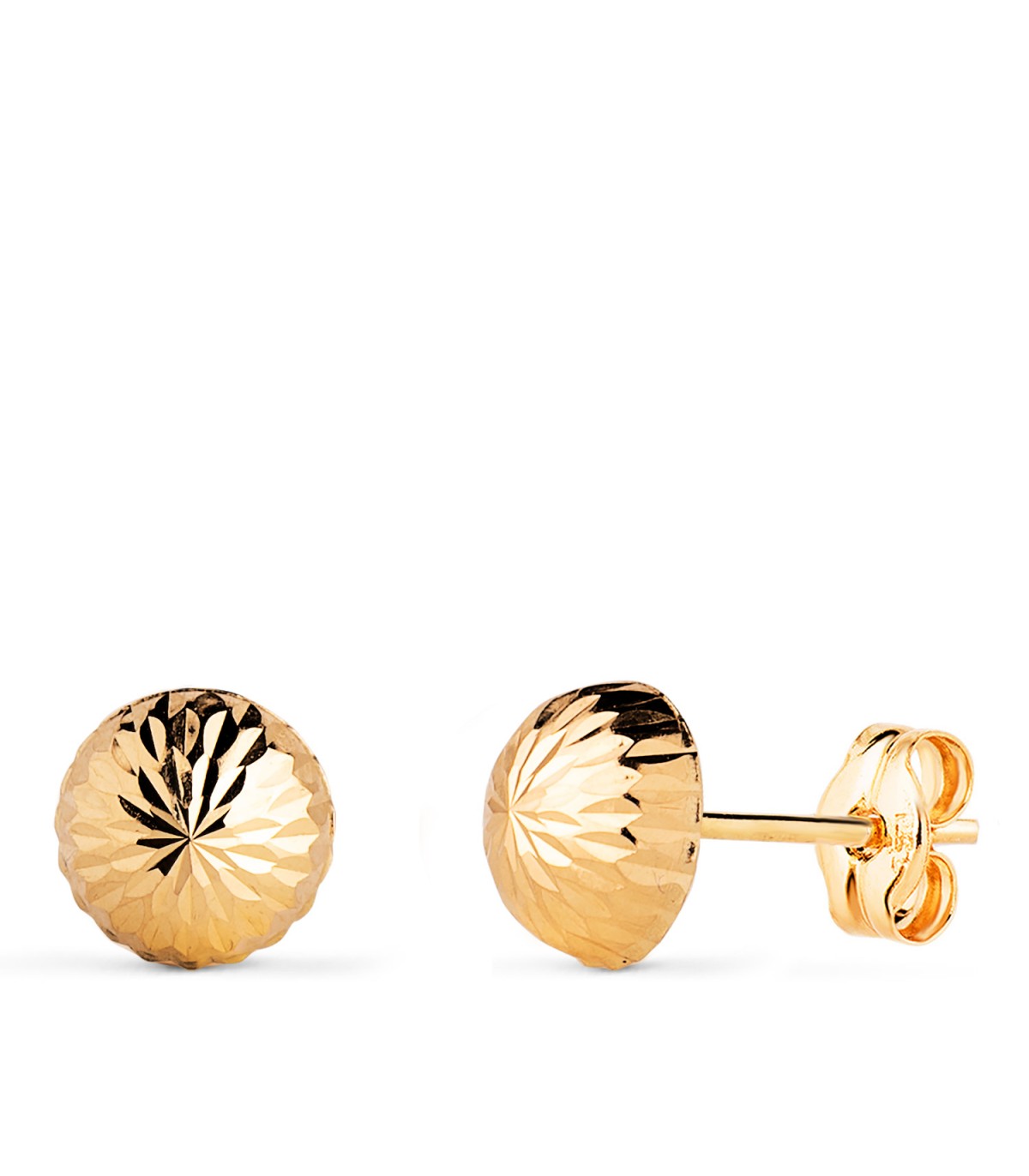 Pendientes Aitana bola tallada 7mm oro 18k