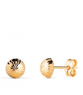 Pendientes Aitana bola tallada 6mm oro 18k