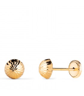 Pendientes oro amarillo Aitana 6 mm 18 K