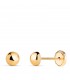 Halbkugel Ohrstecker - Ohrringe, rund, glänzend, 5 mm, 18K Gelbgold | DAMEN / KINDER N7003-5AT