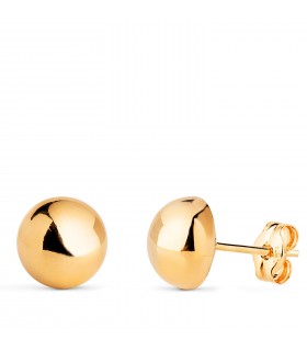 Ohrstecker Ohrringe, Halbkugel, rund, glänzend, 8 mm, 18K Gelbgold | N7003-8AP DAMEN