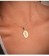 Wunderbare Medaille, oval, 18K/750 Gelbgold, 20 mm, ideales Geschenk für Frauen