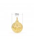 Cruz de San Benito, medalla de oro 14mm - Para bautizo y bebé.