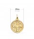 Croix de Saint Benoît, scapulaire en Or jaune 750 18mm Brillant - Médailles Baptême