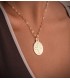 Croce di San Benedetto, medaglietta scapolare oro 18kt satinata e lucida 24mm