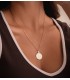 Collana da donna, Catena Forzatina con traversino Oro 18Kt 1,5mm 50cm