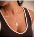 Collana da donna, Catena Forzatina con traversino Oro 18Kt 1,5mm 50cm