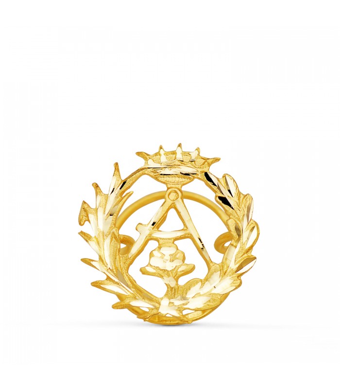 Broche professionnelle Ingénierie architecture Or 18K, cadeau de fin d'année scolaire pour architectes