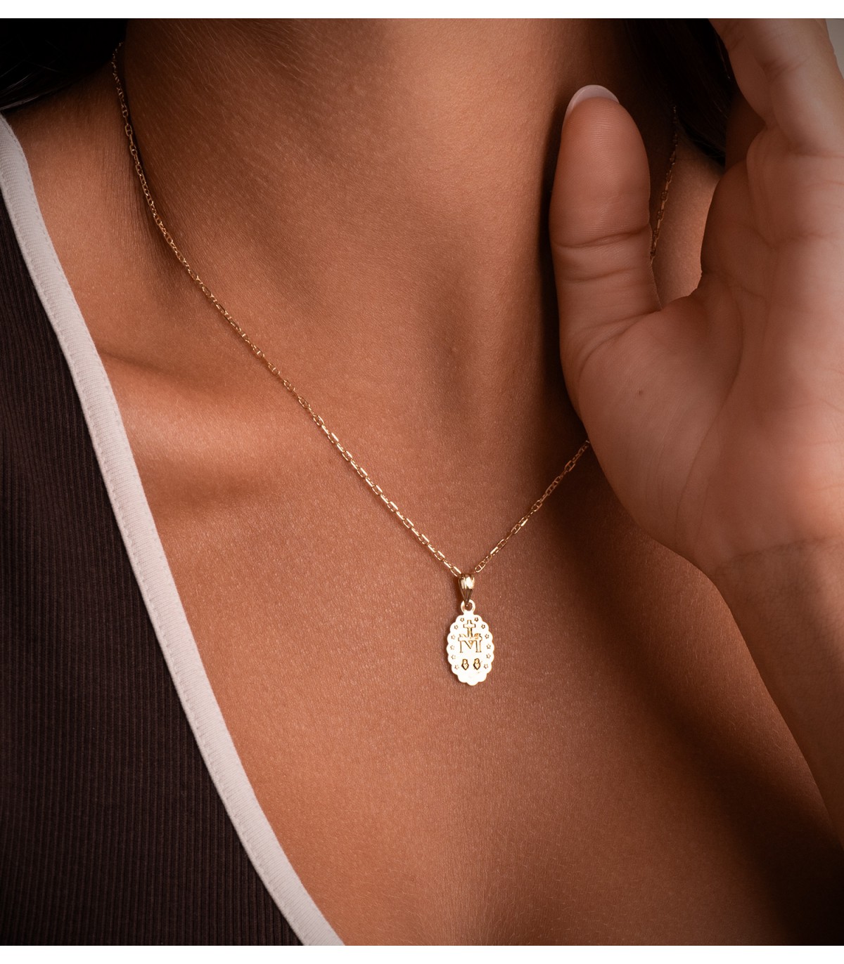 Collana catenina da donna, Catena Forzatina con traversino Oro 18Kt 1,5mm 45cm