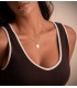 Collana catenina da donna, Catena Forzatina con traversino Oro 18Kt 1,5mm 45cm