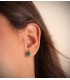 Pendientes Esmeralda Oval Nora Oro blanco 18K , pendientes novia y mujer