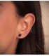 Saphir Ohrringe online kaufen | Oval Ohrstecker mit Edelstein Blau aus 18K Gold.