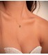 Gargantilla de mujer Nora Oro Amarillo 18K Esmeralda Oval