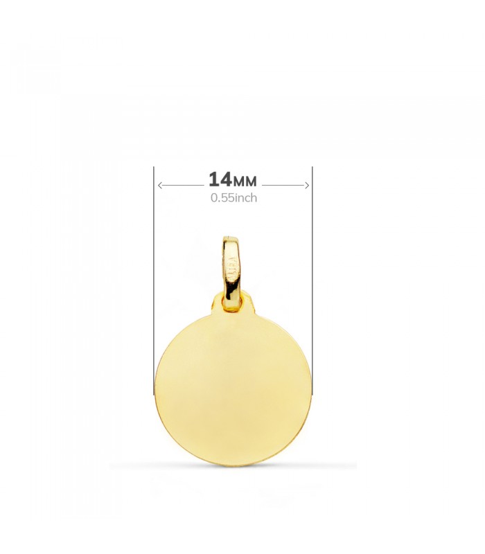 Medalla San Vicente Ferrer Oro 18 Ktes 14 mm