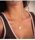 Medalla Escapulario San Benito Monje Oro 18k 14mm