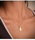 Medalla Milagrosa Oro Amarillo 18K 15 x 11 mm, satinada con forma oval, Virgen María en relieve