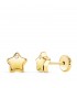 Stern Ohrstecker aus 18K Gelbgold 6,5 mm - Goldohrringe für Mädchen
