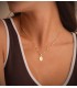 Medaglia Madonna Miracolosa oro giallo 18kt 12mm, Ciondolo religioso forma ovale
