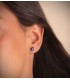 Boucles d'oreilles pour femme Nora Or Jaune 18K Saphir Oval