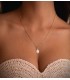 Collana con Medaglia Miracolosa 18kt smalto bianco 16,5 mm | Medaglia Madonnina