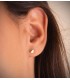 Pendientes oro 18K Concha 6mm. Símbolo camino de Santiago de Compostela.