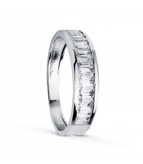 Fede nuziale Mare Oro bianco 18 Kt 4.5 mm