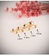 Pendientes oro amarillo Annunziata  8mm bola tallada 18 Ktes