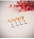 Clous d'oreilles or jaune Esther 6 mm 18 Carats