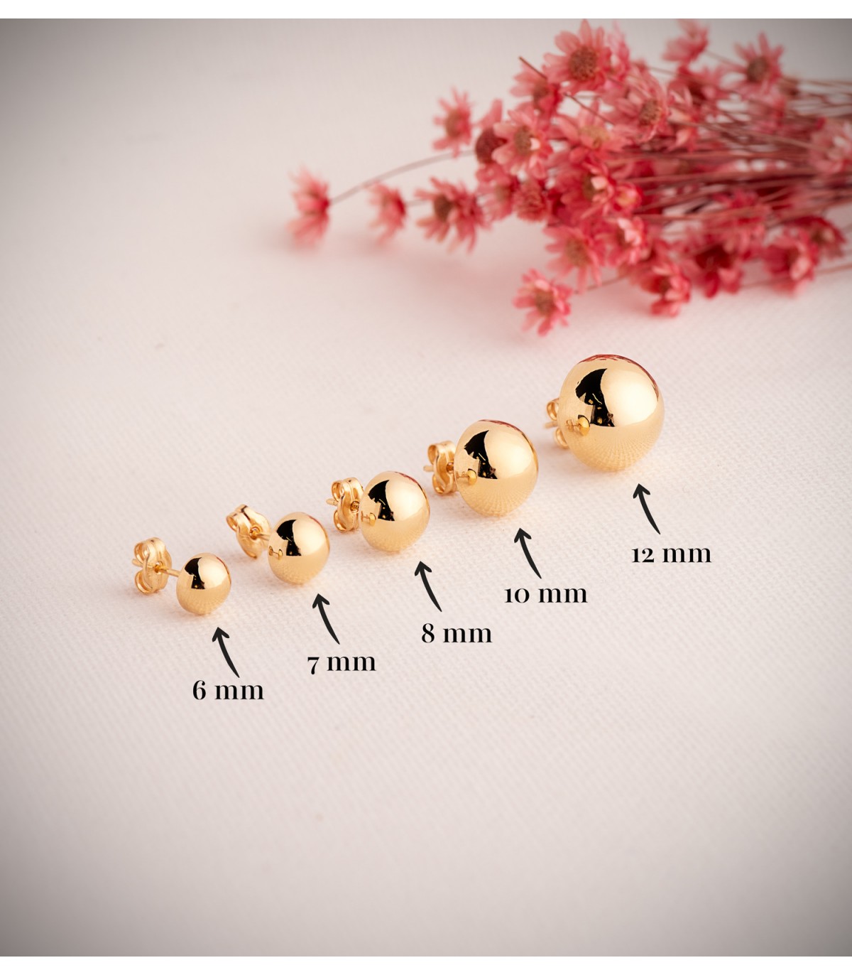 Orecchini Sabira donna Sfera Oro 18kt 7mm