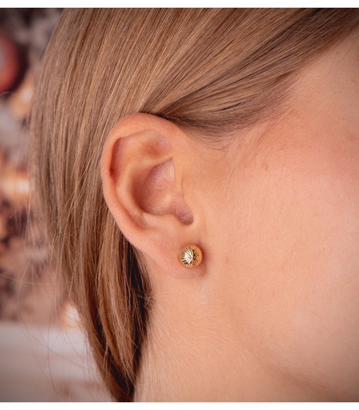 Orecchini Aitana sfera 8mm oro 18kt