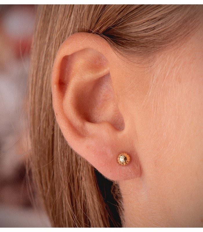 Boucles d'oreilles Aitana boule 5mm or 18k