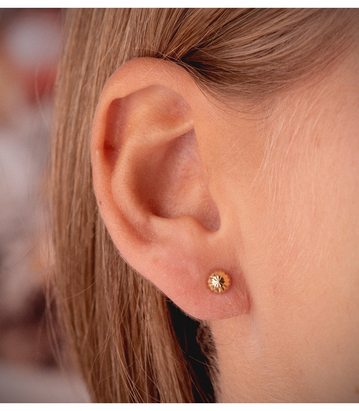 Pendientes oro amarillo Aitana 5 mm 18 K