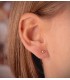 Pendientes bebé en oro amarillo 18k de media bola con cierre de rosca, modelo Annunzia 4 mm